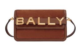 Bally Замшевая сумка через плечо, женская, коричневого цвета 6306845