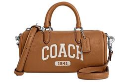 Coach Сумка-бостон из кожи Rowan, сумка через плечо, сумка-трубы, женская, коричневого цвета cr206-svqd