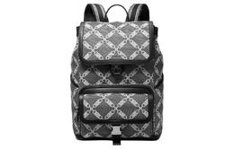 Michael Kors Мужской рюкзак Hudson Fabric с разрезом из коровьей кожи, черно-белый 33s4lhub2j-black