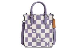 Coach Женская мини-сумка из искусственной кожи N/S, светло-фиолетовая и мелово-белая cr180-svwpb