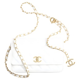 Chanel Сумки через плечо из зернистой телячьей кожи, женские, белые ap3479-b13668-10601