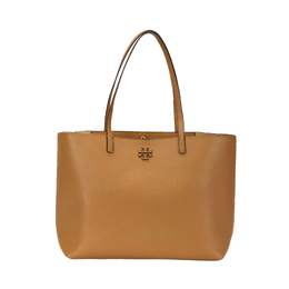 Tory Burch Сумка-шоппер McGraw Litchi из зернистой кожи, женская, цвет молочный чай, бежевый 152221-227
