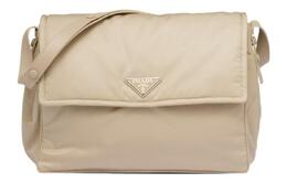 Prada Сумка-мессенджер Cini Fabric с кожей, сумка через плечо, женская сумка-туба, цвет "пустынный желтый" 1bd256_rdln_f0f24_v_ooo