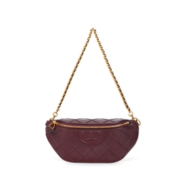 Tory Burch Сумка Fleming из кожи наппа, через плечо, мини-сумка, женская, бордового цвета 160132-600