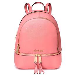 Michael Kors Коллекция сумок Rhea Zip из коровьей кожи, женский рюкзак среднего размера, розовый 30s5gezb1l-644