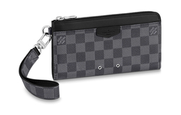 Louis Vuitton Клатч-сумка Zippy Canvas, держатель для карт, обычный мужской серый n60379