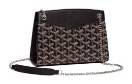 Goyard Сумка-тоут Rouette из холста с кожаной цепочкой, женская, черная rouetsminty-01cl01p