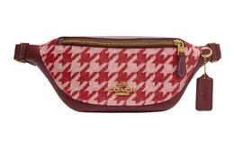 Coach Сумка-слинг Warren Canvas с кожаной сумкой, на одно плечо, через плечо, мини-сумка унисекс, бордового цвета cj711-b4vry