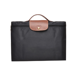 Longchamp Le Pliage Canvas с кожаной отделкой, портфель, клатч, труба, женская, черная 2182089001 | black