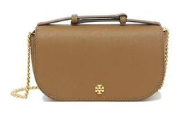 Tory Burch Женская кожаная сумка-мессенджер Trumpets, коричневая, через плечо 134841-909