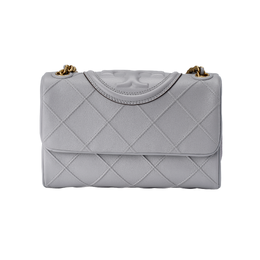 Сумка через плечо Fleming Sheeps из овчины, женская, серая, цвет Bay Tory Burch 139060-029