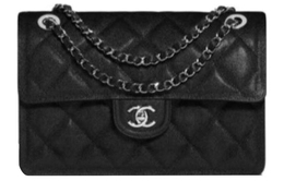 Chanel Сумка-клапан из зернистой коровьей кожи, сумка через плечо, женская, черная as4405-b14271-94305