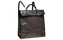 Рюкзак из холста с телячьей кожей, средний размер, унисекс, 11 цветов Goyard, черный stlegemmlty | black