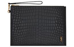 Saint Laurent Клатч мужской из коровьей кожи, черный, стандартный 683827-dze0w-1000