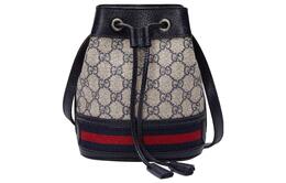 Сумка-ведро Ophidia Canvas с кожаной отделкой, женская сумка через плечо Gucci 550620-96i3n-4076