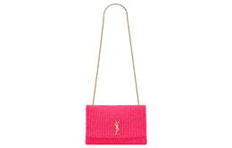 Saint Laurent Сумка KATE из коровьей кожи, текстильная, на цепочке, через плечо, женская, неоново-розовая 580065-fabk3-5688