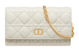 Christian Dior Сумка Caro из мягкой коровьей кожи, сумка на плечо, клатч, женская, молочно-белая s5134uwhc-m030