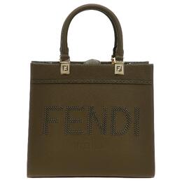 Fendi Сумка-шоппер из кожи, женская, зеленого цвета, небольшого размера 8bh394-asuef-1a1v