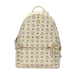 MCM Рюкзак Stark Visetos Coated Canvas среднего размера, бежевый, унисекс mmkaave09i8001