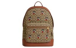 Coach Рюкзак из ткани и кожи от X Disney Collaboration, большой размер, унисекс, цвета хаки и коричневого cl950-b4km