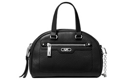Michael Kors Сумка для боулинга из коровьей кожи, сумка через плечо, очень маленькая женская, черная 32f3s6wc0lblack