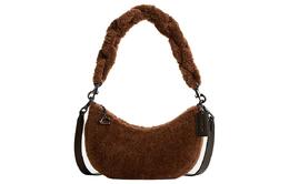 Coach Сумка-пельмень Mira Shearling, переносная сумка через плечо, женская, коричневого цвета cn316-v5wb1