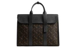Coach Мужская сумка Gotham Canvas с кожаным портфелем на одно плечо, большого размера, черная cm418-a7u