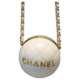 Chanel 22A Сумка-шар из овчины, ранняя осень, круглая, вечерняя, дамская, через плечо, женская, белая ap2895-b08666-10601