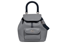 Coach Кожаный рюкзак Riya среднего размера для женщин, серый ch588-lhw9a