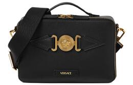 Versace Сумка через плечо из телячьей кожи, мужская, черная 1006005-1a03190-1b00v