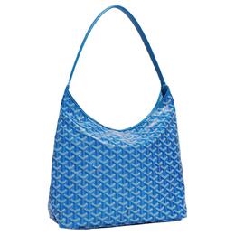 Goyard Сумка-хобо Bohème из холста и кожи, комбинированная, обычная женская, небесно-голубого цвета bohemepmlty10cl10p