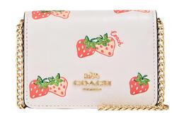 Coach Кожаный кошелек, клатч, сумка через плечо, мини-сумка через плечо, белый цвет для женщин cb607-imcah