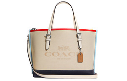 Coach Сумка-шоппер из кожи Mollie, сумка-шоппер, сумка через плечо, сумка через плечо, женская сумка среднего размера, белая cb651-svnp