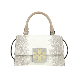 Tory Burch Женская мини-сумка на одно плечо из коровьей кожи, теплого белого цвета 152274-100