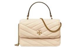 Tory Burch Сумка-конверт Kira из кожи, портативная сумка через плечо, мини-сумка через плечо, женская, кремового цвета 152356-122