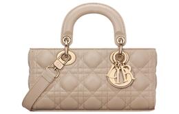 Сумка Lady D JOY из овчины Lady Christian Dior, сумка на плечо, сумка-трубы, женская, цвет Rouge Beige m0613onge-m51u