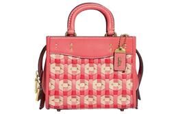 Coach Сумка Rogue из коровьей кожи, сумка через плечо, маленькая женская, ярко-кораллового цвета cb838-b4p48