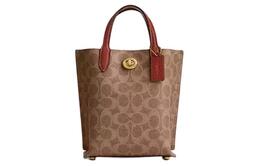 Coach Женская сумка-труба из коровьей кожи Willow, цвета латуни, корицы и ржаво-красного cs238-b4nq4