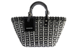Balenciaga Полиуретановая сумка-корзина, женская сумка через плечо, черная 6713422ie6y1091