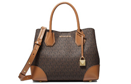 Michael Kors Сумка-круассан из холста, на одно плечо, маленькая, женская, цвет «желудь» коричневый 30f1gz5s5b-brn-acorn
