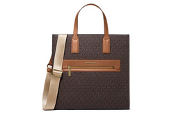 Michael Kors Женская сумка-шоппер Kenly Canvas, цвет Acorn Brown 35t0gy9t3b-200