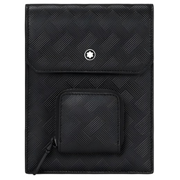 Montblanc Сумка-конверт из зернистой телячьей кожи, сумка через плечо, мини, мужская, черная 129973