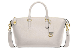 Coach Портфель Cara из зернистой кожи, сумка через плечо, женская сумка Tubas Chalk White ce741-b4ha