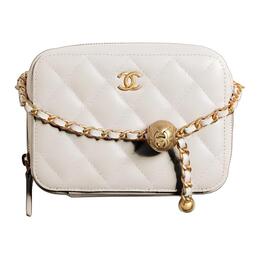 Chanel Сумка для фотоаппарата из овчины, квадратная, редкая, для посетителей, белая, женская ap2463-b02916-10601
