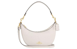 Coach Сумка Aria из коровьей кожи с полумесяцем, среднего размера, женская, золотисто-мелово-белая co996-imchk