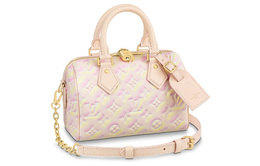 Louis Vuitton Сумка-подушка SpeedyBandoulière из коровьей кожи, сумка на плечо, сумка через плечо, обычная женская розовая m46268
