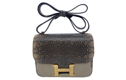 Сумка Constance из кожи ящерицы, женская сумка через плечо Hermes h056345cc1d