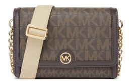 Michael Kors Сумка через плечо из полиэстера с полиуретаном и холстом, женская, коричневого цвета 32t2g7fc5b-251