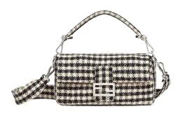 Fendi Сумка-багет из коровьей кожи, сумка через плечо, мужская, белая и черная 7va572-al8o-f1ik6
