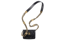 Chanel Мини-сумки через плечо из блестящей телячьей кожи с тиснением, женские, черные ap2857-b08447-94305 | black